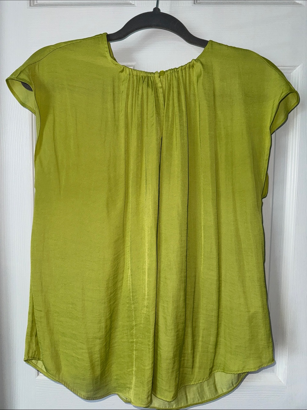 Chartreuse Green Cap-Sleeve Women’s Top